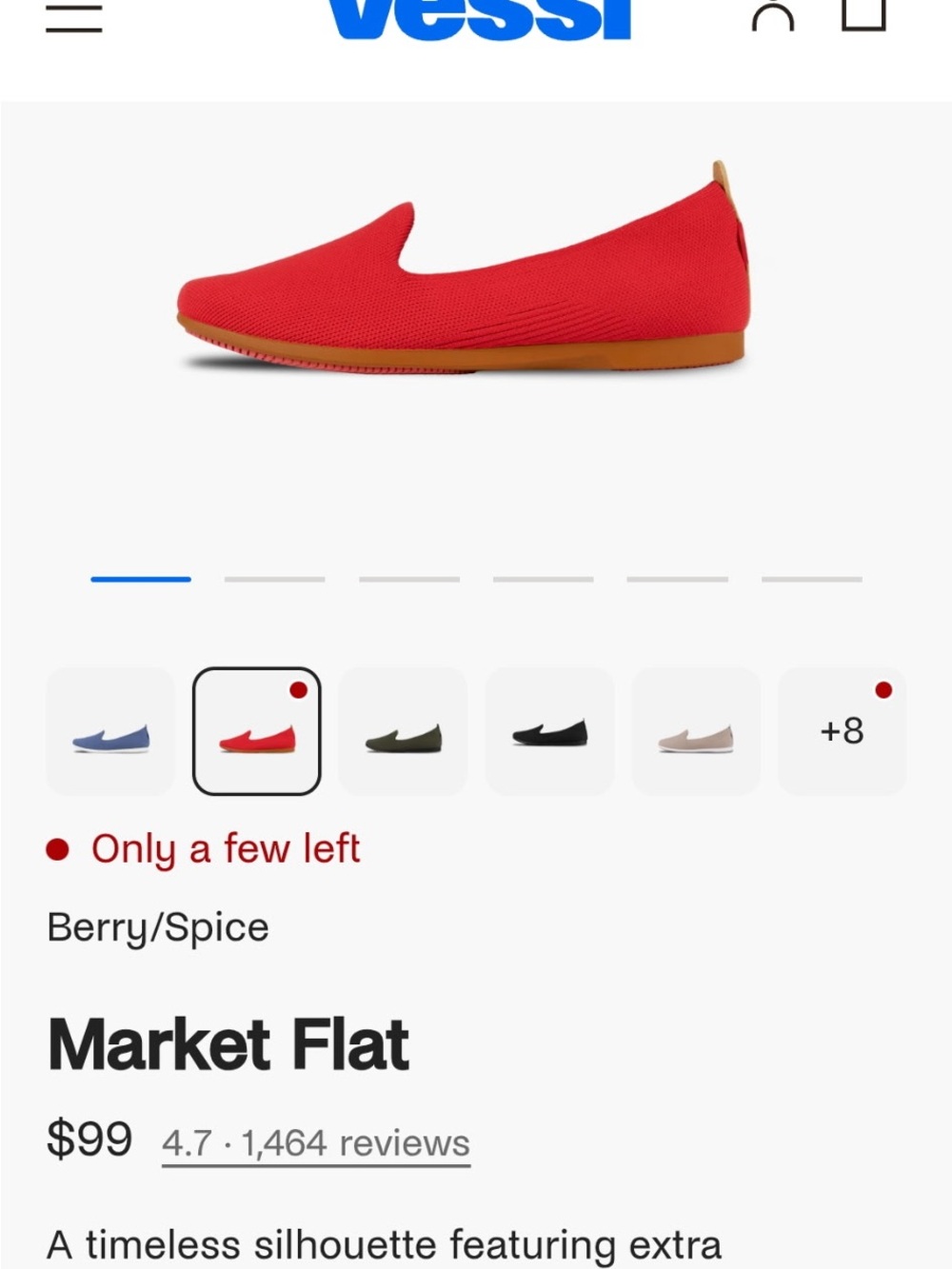 Vessi Market Flat in berry/spice